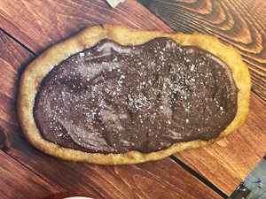Beaver tail pastry bread with chocolate topping