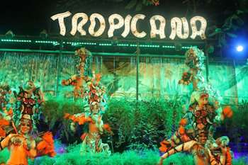 Women dancing in feathered outfits at Tropicana Show in Havana Cuba
